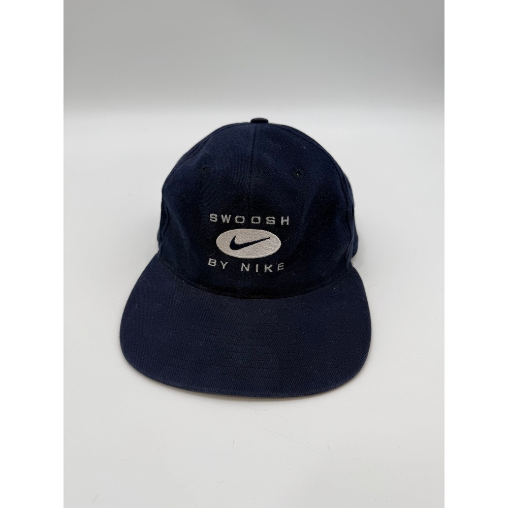 Nike Mens OSFM Snapback Hat Navy Blue Swoosh By Nike Vintage Style Cap